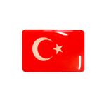 Türk bayrağı 2'li 3D Sticker