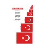Türk Bayrağı 50x75 Cm Ebatında Kumaş Türk Bayrağı Al Bayrak 50*75 Bez Bayrak