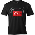 Türk Bayrağı & Atatürk - L - Siyah