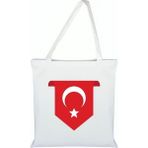 Türk Bayrağı Basılı Bez Çanta - Türk Bayraklı Çanta