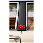 Türk Bayrağı Damla Sticker Etiket Direk Arması 3d Damla Silikon Arması Türk Bayrağı 2adet 5x2,5cm Beyaz - Kırmızı
