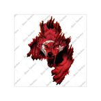 Türk Bayrağı Kurt Bozkurt Sticker 00244