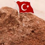 Türk Bayrağı Mineli Gümüş Rozet 34