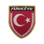 Türk Bayrağı Nakış Işleme Arma Patch 8x9 5 Cm cok-renkli