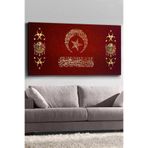 Türk Bayrağı Osmanlı Arması Kanvas-canvas Tablo, 120 x 65