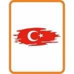 Türk Bayrağı Oto Sticker 15X6 cm - GTR