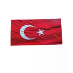 Türk Bayrağı Oto Sticker Küçük Kırmızı Beyaz 16x8cm