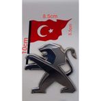 Türk Bayrağı Peugeot Logo Sticker