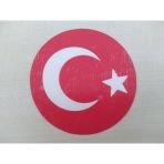 Turk Bayragı Stıcker 9X9cm Ay Yıldız Stıcker - Turk Bayragı Etıketı - Turk Bayragı Cıkartması