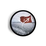 Türk Bayrağı Temalı Dekoratif Modern Duvar Saati - 30cm - Önü Camlı Siyah Kasa - Sessiz Mekanizma, JH1264S30SKP