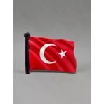Türk Bayrağı Temalı Polyester Magnet Ay Yıldız Buzdolabı Süsü Bayrak 7,5Cm X 6Cm Bayrak