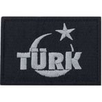 Türk Bayrak Nakış Işleme Arma Patch Peç 6×8 Cm (542956865) Siyah