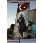 Türk Bayraklı Asker Baskılı Araç Kapı Direk Kaplama Folyo Sticker 2'li Sağ&sol