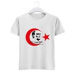 Türk Bayraklı Tişört, Atatürklü Tişört, Türk Bayrağı Ve Atatürk Baskılı Tişört, Kırmızı Türk Bayrağı Atatürk Türk Bayrağı (8 Yaş)