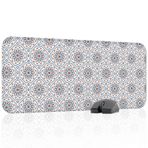 Türk Çini Desenleri Oyuncu Gaming Mouse Pad Kauçuk Kaymaz Taban Mousepad (V3, 70x30 XL)