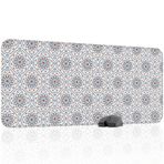 Türk Çini Desenleri Oyuncu Gaming Mouse Pad Kauçuk Kaymaz Taban Mousepad (V3, 90x40 XXL)