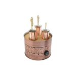Türk Geleneksel Kumda Kahve Makinesi, Bakır Kaplama, Dekoratif Desenli, Elektrikli Sand Coffee Maker 27 * 27 * 16