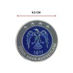 Türk Hava Kuvvetleri 9,5 cm Yuvarlak Arkası Cırtlı Plastik Arma Patch