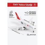 Türk Hava Yolları Thy Metal Oyuncak Uçak Çek Bırak Die-Cast Yolcu Uçağı Maketi 23 Cm