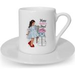 Türk Kahvesi Fincanı Anne Çocuk Anneler Günü - 001-Renkli - 50 ml