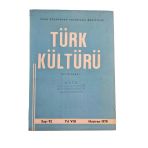 Türk Kültürü Aylık Dergi Sayı: 74 Yıl: Vıı Aralık 1968 (İkinci El)