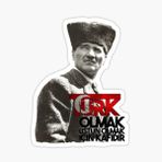 Türk Olmak Üstün olmak için Kafidir Sticker Yapıştırması