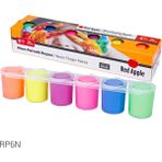 TURK Red Apple Neon Parmak Boyası 25 ml Sıralı Set