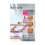 Turk Sevimli Poşet Klipsi Kedi 3 Adet Ataç