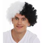 TURK Siyah Beyaz Kıvırcık Afro Bonus Peruk Taraftar Bonus Saç