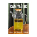 Turk Yağ Sirke Şişesi Yağlık Borosilikat Cam 1000 ml
