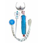 Turkafone Elsa 30cm Et bebek ve Tokalı Saç Taç Asa Seti
