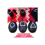 TURKAFONE Squıd Game Işıklı Kare-üçgen-yuvarlak Maske 3 Lü Işık Efektli (ışık Fonksiyonlu).