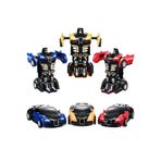 TURKAFONE Transformers Robot Çek Bırak Araba - Kendinden Robota Dönüşebilen Araba Bugatti - 1 Adet