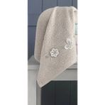 Turkar-Arliva Arliva Home Dora Simli Bordür Nakışlı Kelebek Motifli 50X90 Tekli El Yüz Havlusu Bej - Standart