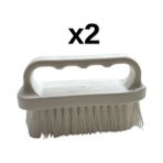 Türkay 2'li Türkay 13.5X7X4 cm Polietilen Kesme Tahtası Kesim Levhası Temizleme Fırçası 1862 - Beyaz