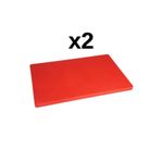 Türkay 2'li Türkay 40x30x2 cm Polietilen Kesme Tahtası Kesim Levhası 4726