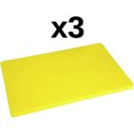 Türkay 3'lü Türkay 40x30x2 cm Polietilen Kesme Tahtası Kesim Levhası 4726