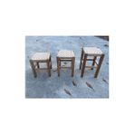 Türkay 45 cm Hasır Tabure Ceviz Renk