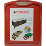 Türkay Kesim Tahtası Polietilen Kırmızı Tutmalı - Oluklu Plastik Levhası 32,5*26,5*1 cm - 1 Adet