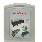 Türkay Kesim Tahtası Polietilen Tutmalı Oluklu Plastik Levhası 32,5*26,5*1 cm - Beyaz