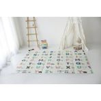 Türkçe Alfabe Katlanabilir Oyun Matı 200 x 130 x 0.8 cm - Bej - 200 x 130 cm