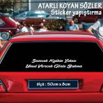 Turkce Araba Yazilari - Tiktok Facebook Sozleri Atarli Ukala Turkce Sarki Anlamli Sozler - Cam Yazilari Sticker Etiket Yapistirma