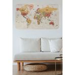 Türkçe Eğitici Ülke ve Başkent Okyanus Detaylı Atlası Dünya Haritası Duvar Sticker -60x105-3837 Dropçek eticaretdrpharitastcker-3837