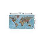 Türkçe Eğitici Ülke ve Başkent Okyanus Detaylı Atlası Dünya Haritası Duvar Sticker -85x130-3849 Dropçek eticaretdrpharitastcker-3849