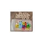 Türkçe Ingilizce Deniz Taşıtları Ahşap Renkli Puzzle 9 Araç 27 Parça