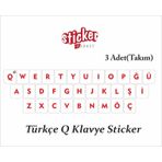 Türkçe Q Klavye Sticker Çıkartma 3 Adet(Takım)