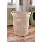 Turkco Rattan Desenli Çamaşır Sepeti 65 lt Hacim Cappucino