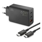 Türker İletişim Türker Iletişim Apple iPhone 17 Uyumlu 65W 3 Girişli Hızlı Şarj Aleti + Kablo - Siyah