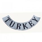 TURKEY Mont ve Yelek Yazısı Nakış İşleme Sırt İçin 12x 25cm
