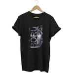 Türkiye Bozkurt Börü Yazısı ve Kurt Baskılı %100 Pamuk Regular Fit Bisiklet Yaka Premium T-Shirt - 3XL - Siyah